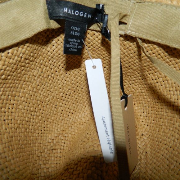 Halogen Tan Light Combo Panama Boho Straw Hat NWT - Picture 4 of 4